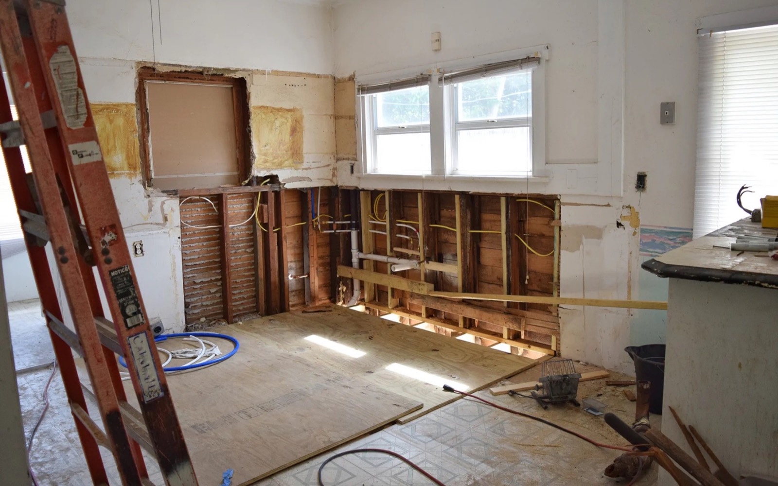 Interior repairs at a property America Home Buyers can review